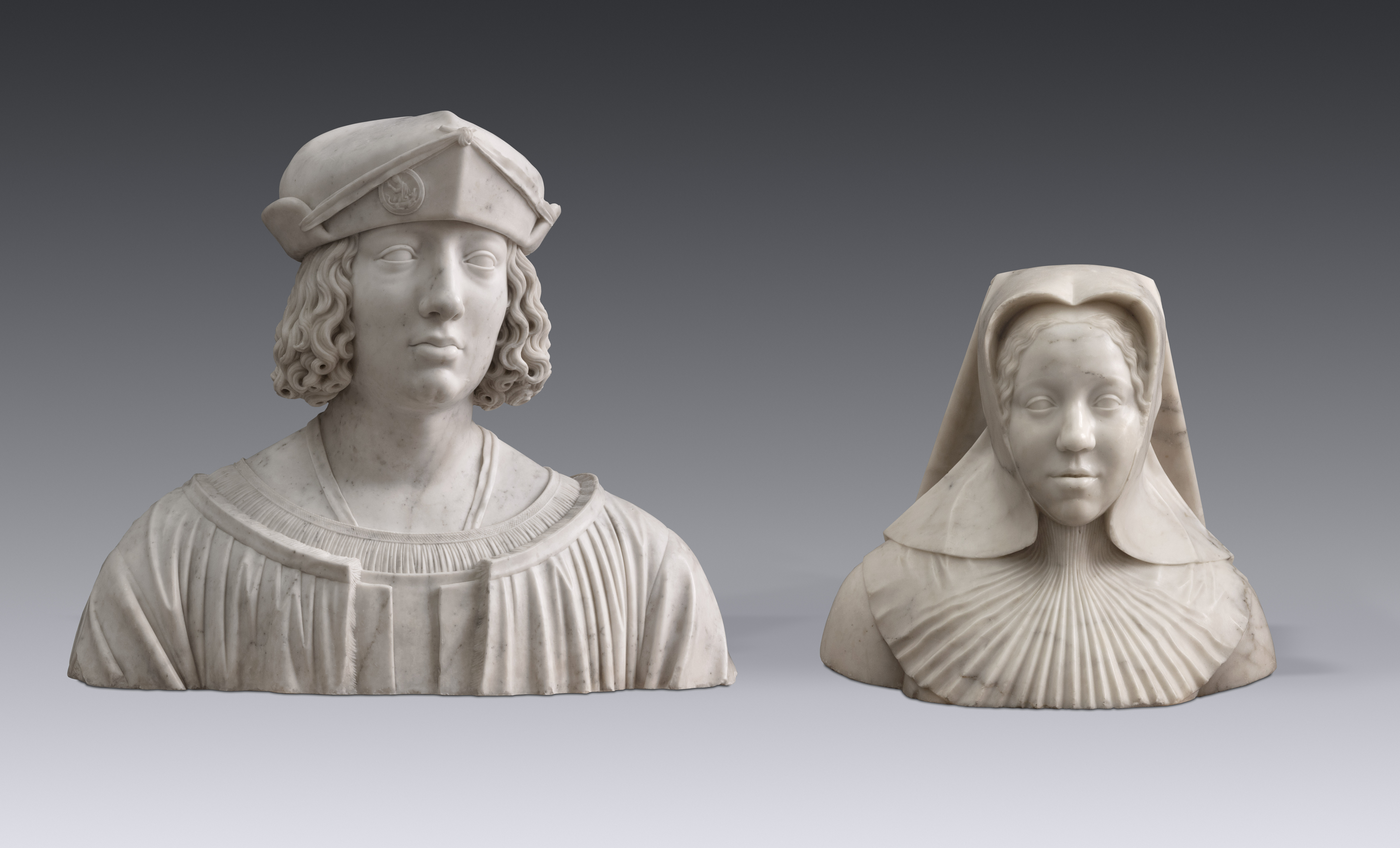 Conrat Meit, Philibert II of Savoy and Margaret of Austria, 1512–1517, marble, Frýdlant Castle, Czech Republic