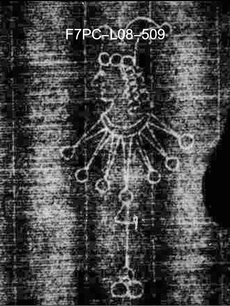 Overlay GIF of marked watermarks from Laurentius Watermarks entries 508 and 509