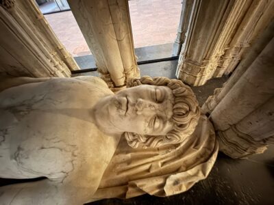 Fig. 20 - Conrat Meit, Lower Effigy from the Tomb of Philibert II of Savoy, 1528–1531, alabaster, Monastère royal de Brou