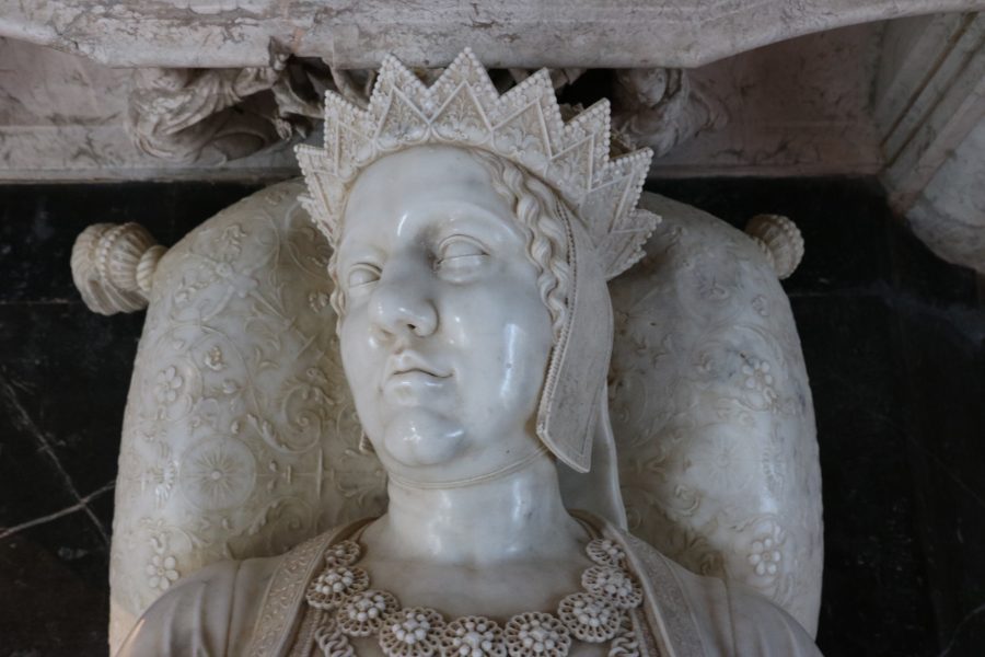 Fig. 28 - Detail of the face from the Upper Effigy from the Tomb of Margaret of Austria (fig. 26)