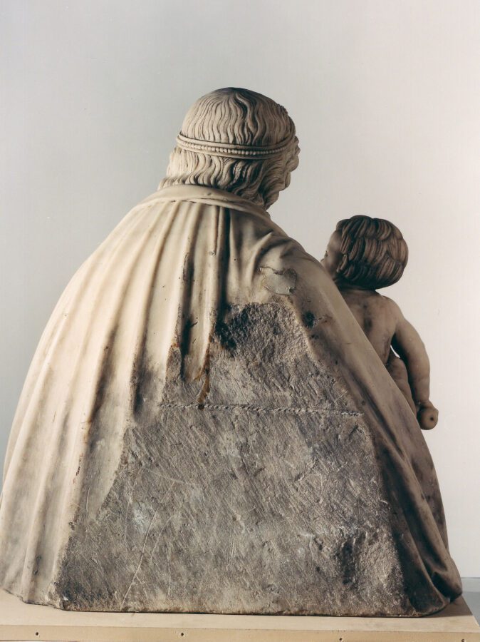 Fig. 32 - Conrat Meit, Madonna and Child (verso), (Brussels Madonna), 1531–1534, marble, Cathedral of Saints Michael and Gudule, Brussels