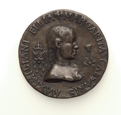 Fig. 45 - Jacques Gauvain, Medal depicting Margaret of Austria in Profile (obverse of fig. 45), ca. 1500–1504, bronze, Royal Library of Belgium, Brussels