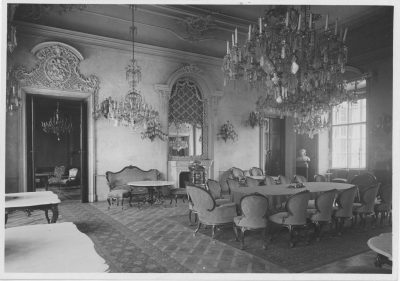 Fig. 49 - View of the marble hall in the Clam-Gallas Palace in Prague showing the portrait bust of Philibert II of Savoy (fig. 11)