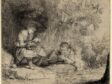 Rembrandt van Rijn, The Flute Player, 1642, etching and drypoint on laid paper (B188 iv), The British Museum, London