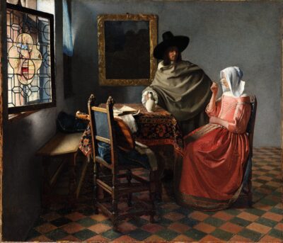 Fig. 1 - Unidentified artist, The Glass of Wine, ca. 1662–1667, oil on canvas, Staatliche Museen zu Berlin, Gemäldegalerie