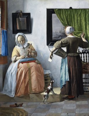 Fig. 103 - Gabriel Metsu, A Woman Reading a Letter, ca. 1664–1666, oil on panel, National Gallery of Ireland, Dublin