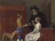 Fig. 52 - Studio of Gerard ter Borch, A Couple in an Interior, Served by a Page, ca. 1656−1660, oil on canvas, The Leiden Collection, New York