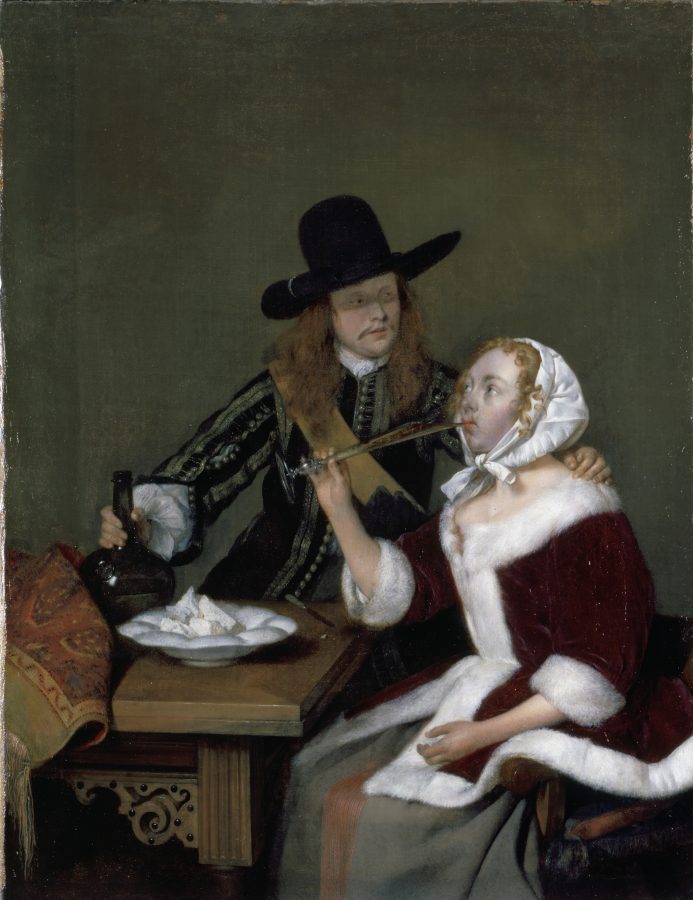 Fig. 53 - Gerard ter Borch, A Gentleman Pressing a Woman to Drink, ca. 1658–1659, oil on canvas, Royal Collection Trust,