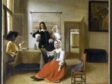 Fig. 56 - Pieter de Hooch, A Young Woman Drinking with Two Soldiers, 1658, oil on canvas, Musée du Louvre, Paris