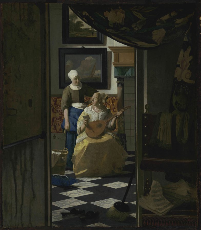 Fig. 57 - Unidentified artist, The Love Letter, ca. 1671–1677, oil on canvas, Rijksmuseum, Amsterdam