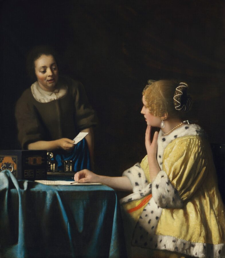 Fig. 58 - Johannes Vermeer, Mistress and Maid, ca. 1666−1667, oil on canvas, The Frick Collection, New York