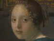 Fig. 66 - Vermeer, A Woman Seated at a Virginal (fig. 65), detail of woman’s head