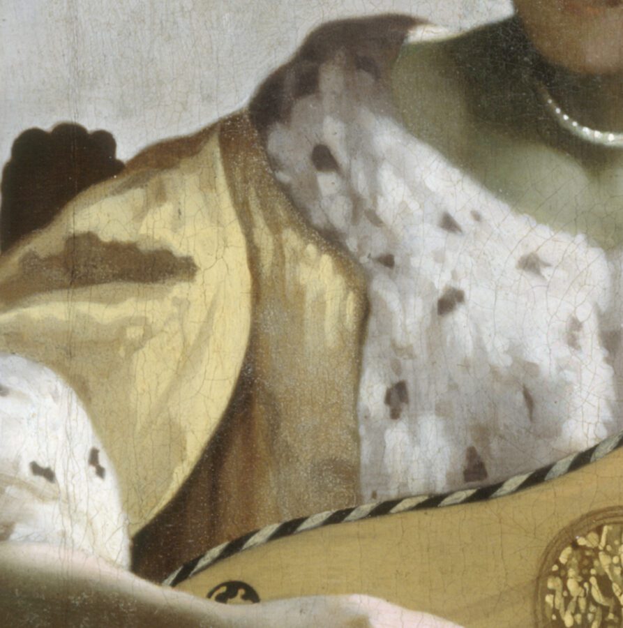 Fig. 68 - Vermeer, The Guitar Player (fig. 67), detail of jacket (not shown to scale with fig. 69)