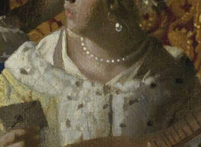 Fig. 72- Unidentified artist, The Love Letter (fig. 57), detail of lady’s shir