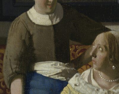 Fig. 74 - Unidentified artist, The Love Letter (fig. 57), detail of maid’s jacket