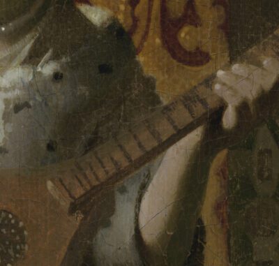 Fig. 78 - Unidentified artist, The Love Letter (fig. 57), detail of neck of cittern