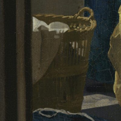 Fig. 82 - Unidentified artist, The Love Letter (fig. 57), detail of sewing basket