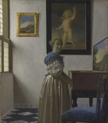 Fig. 88 - Johannes Vermeer, A Woman Standing at a Virginal, ca. 1671−1674, oil on canvas, The National Gallery, London