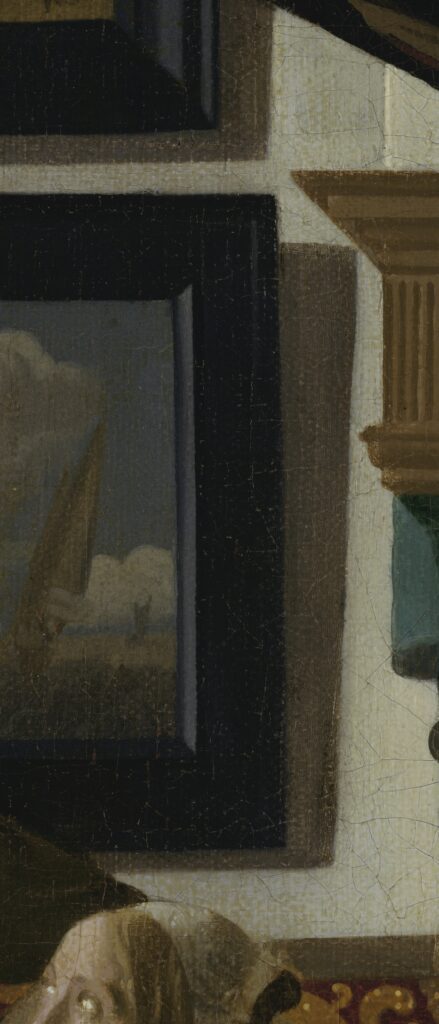 Fig. 90 - Unidentified artist, The Love Letter (fig. 57), detail of picture frame