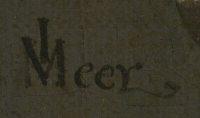 Fig. 95 - Unidentified artist, The Love Letter (fig. 57), detail of signature