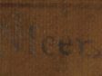 Fig. 96 - Vermeer, The Geographer (fig. 60), detail of signature