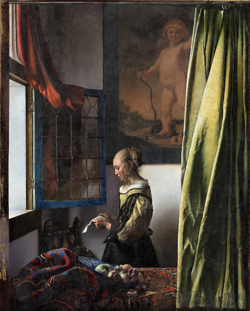 Fig. 17 - Johannes Vermeer, A Woman Reading a Letter, ca. 1658–1659, oil on canvas, Staatliche Kunstsammlungen Dresden