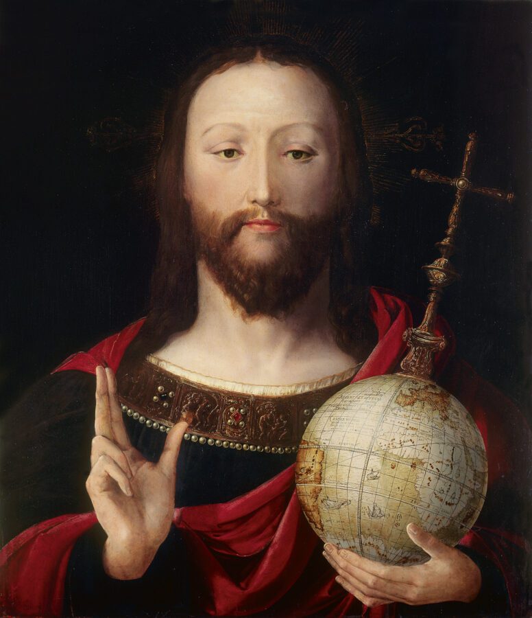 Fig. 14 - Unknown Netherlandish artist, Christ as Salvator Mundi with the Globe, ca. 1537–1545, oil on panel, Deutsches Historisches Museum, Berlin