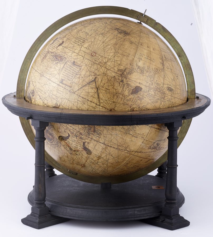 Fig. 17 - Gerard Mercator, Terrestrial Globe, 1541, engraving on paper, papier-mâché, plaster, Historisches Museum Basel
