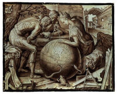 Fig. 18 - Unknown artist, Geometry, ca. 1570s, painted glass, Rijksmuseum, Amsterdam