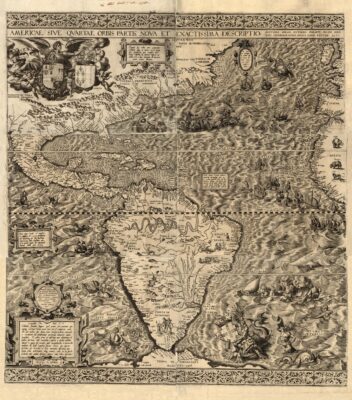 Fig. 28 - Diego Gutierrez, Americae Sive Quartae Orbis Partis Nova Et Exactissima Descriptio, 1562, engraving, Library of Congress, Geography and Map Division, Washington, DC