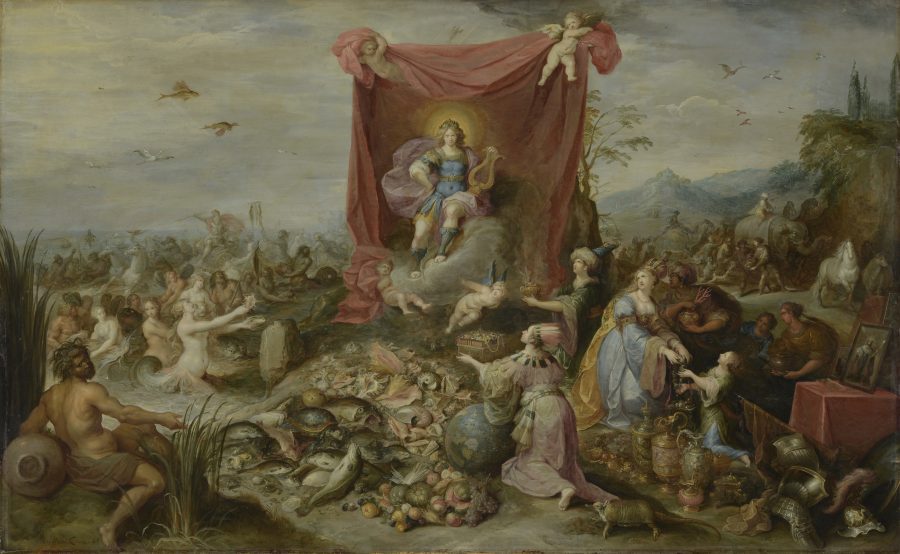 Fig. 31 - Frans Francken II, Allegory of Homage to Apollo, 1629, oil on panel, Landesmuseum Kunst & Kultur Oldenburg