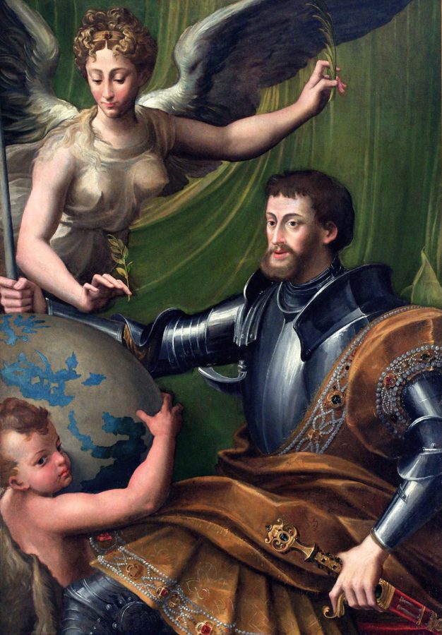 Fig. 32 - Parmigianino, Allegorical Portrait of Charles V, ca. 1530, oil on canvas, Private Collection