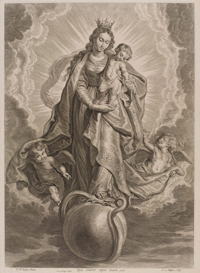 Fig. 39- Schelte à Bolswert after Peter Paul Rubens, Immaculate Virgin, before 1639, engraving, Wellcome Collection, London