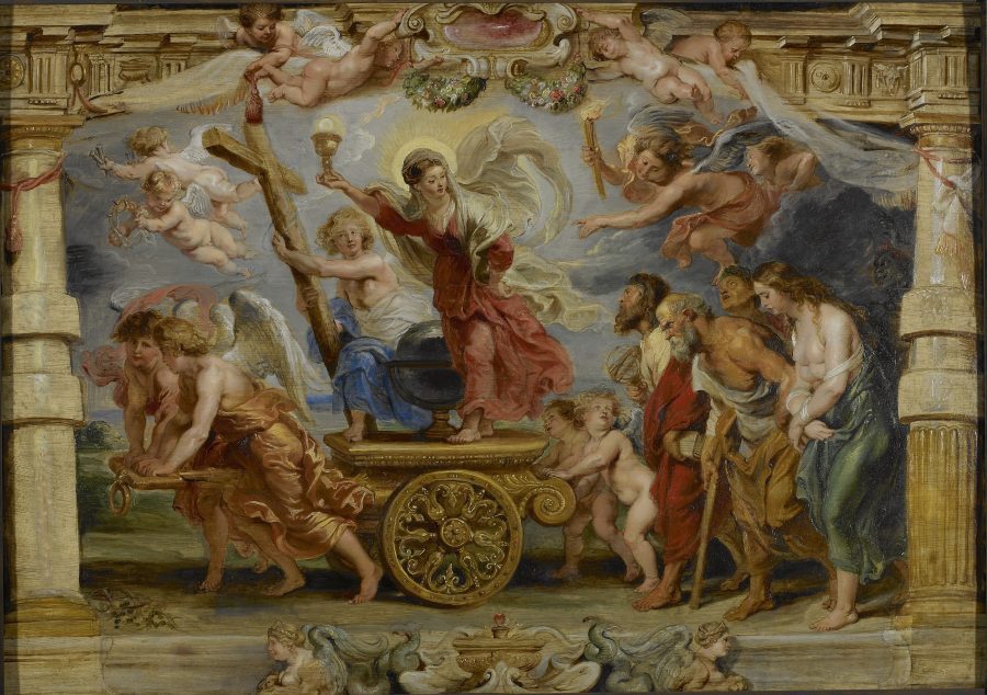 Fig. 5 - Peter Paul Rubens, The Triumph of the Faith, ca. 1625, oil on panel, Koninklijke Museum voor Schone Kunsten, Brussels
