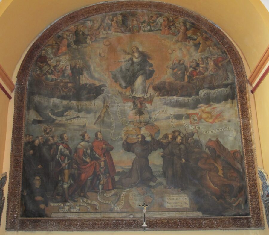 Fig. 8 - Fabian Pérez Medina, The Austroseraphic Heavens, 1712, oil on canvas, Iglesia de San Francisco, Ayacucho, Peru